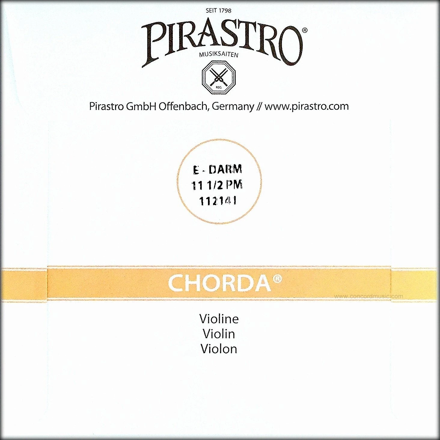 Pirastro Chorda Violin E String, Gut - Authentic Gut String for Superior Violin Sound 4 Pirastro Chorda Violin E String, Gut
