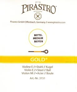 Violin Strings Pirastro Gold Label (Wondertone) E Violin String