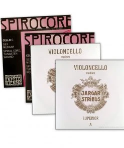 Multi-brand Cello Strings CELLO SET: Jargar Superior And Spirocore Tungsten
