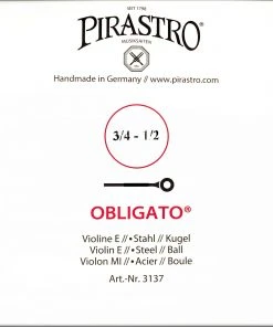 Pirastro Violin Strings Obligato E Steel Small Size