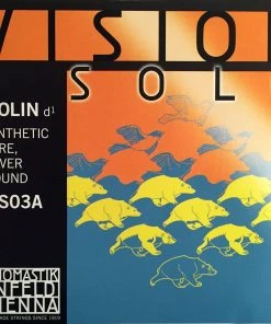 Thomastik Violin Strings Vision Solo Violin D, Silver