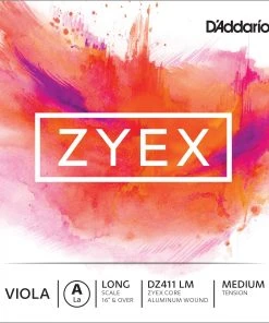 D'Addario Zyex A Viola String,Long Scale