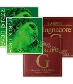 Multi-brand CELLO SET: Evah Pirazzi A & D, Magnacore G&C Cello Strings