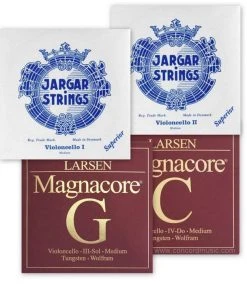 Multi-brand CELLO SET: Jargar Superior A And D With Magnacore G & C Cello Strings