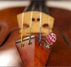 Luxitune Pink Pavé Ball String Adjuster Luxitune Tuners Violin