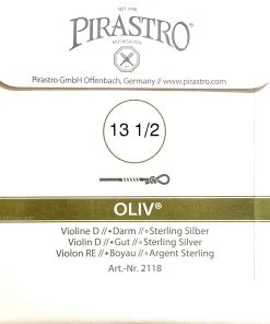 Pirastro Oliv Violin Silver D String, Gut Violin Strings