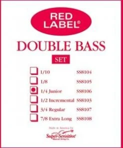 Super-Sensitive Red Label Bass String Set CLOSEOUT