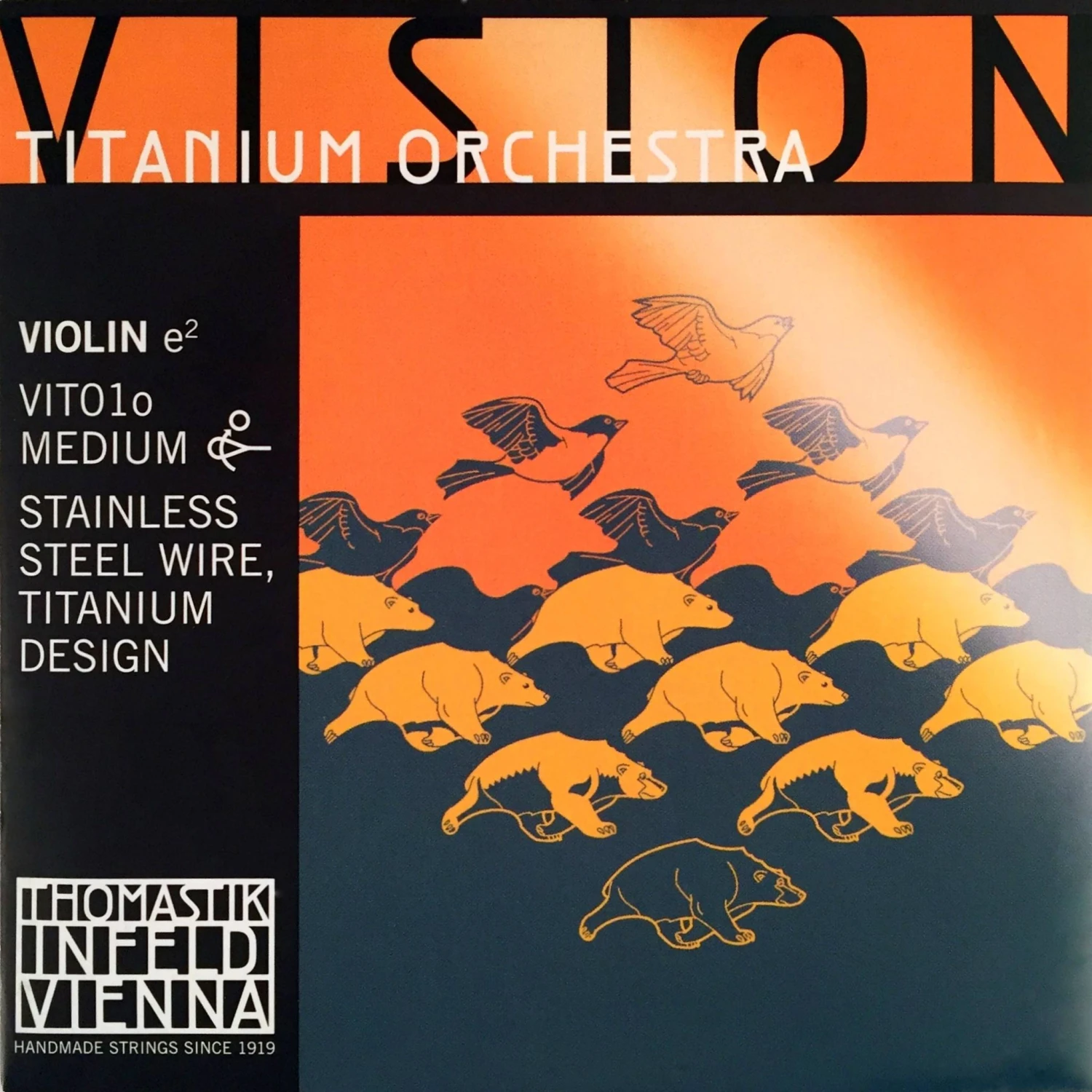Thomastik Vision Titanium Orchestra Violin E String VIT01o | High-Performance Violin Strings 3 Thomastik Vision Titanium Orchestra Violin E String VIT01o Violin Strings
